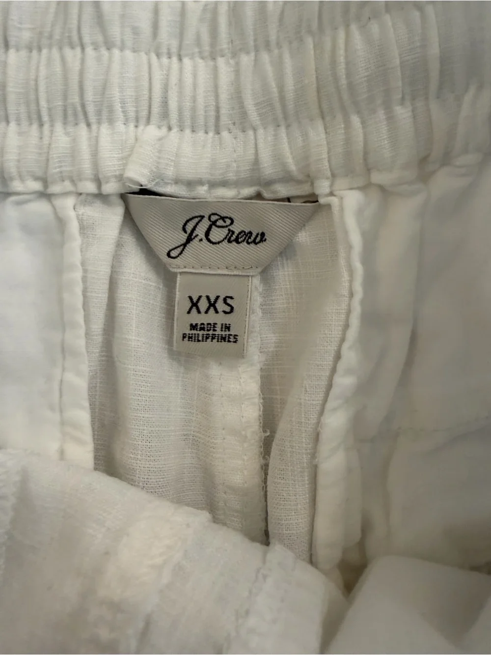 J. Crew xxs linen drawstring shorts.